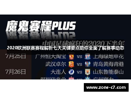 2020欧洲联赛赛程解析七大关键要点助你全面了解赛事动态